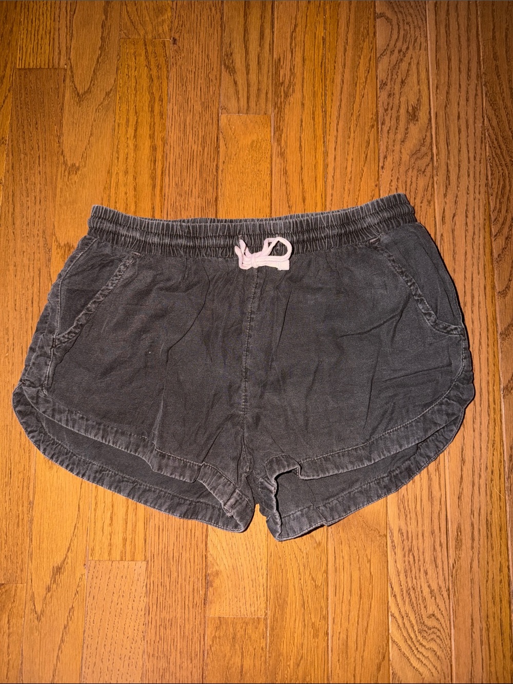 Billabong Washed Charcoal Athletic Shorts with Drawstring